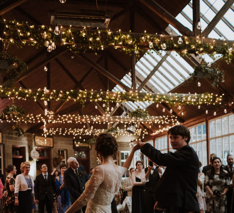 Fairy light wedding decor