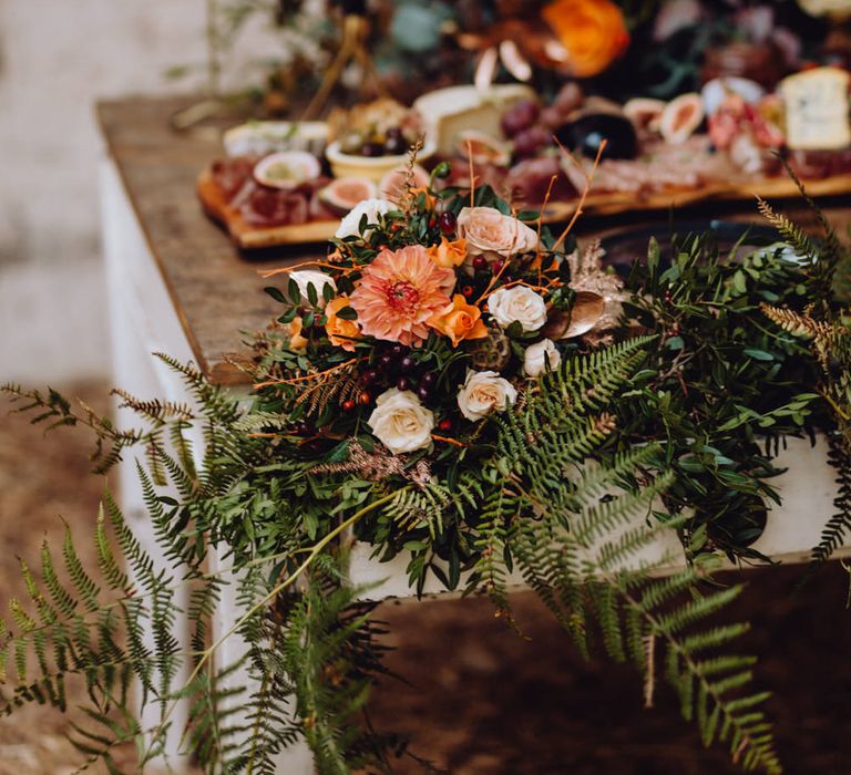 Grazing Board Wedding Food Semi Naked Cake With Drip Icing For Autumnal Wedding Reception At Patrick's Barn With Images By Brigitte &amp; Thierry Photography