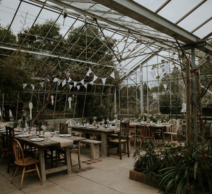 Woodland Wedding With A Botanical Greenhouse Reception // Image By Enchanted Brides Photography