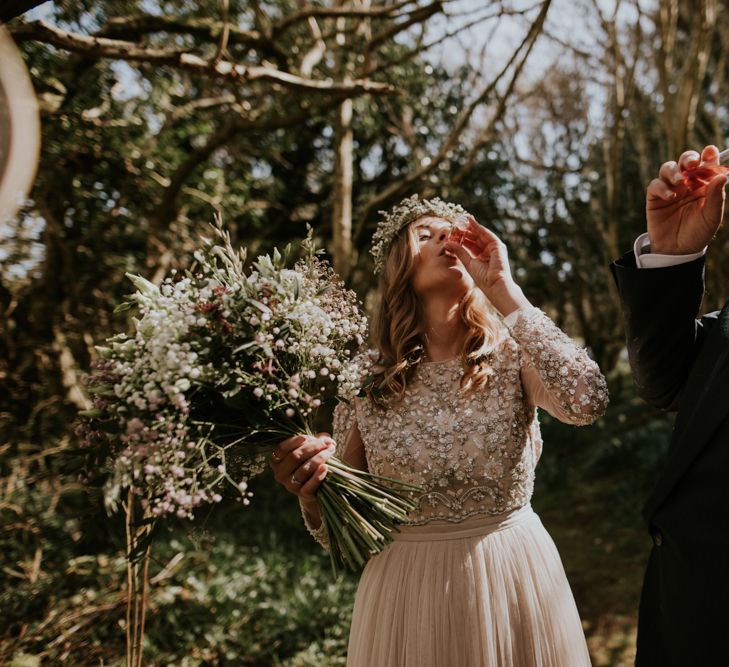 Woodland Wedding With A Botanical Greenhouse Reception // Image By Enchanted Brides Photography