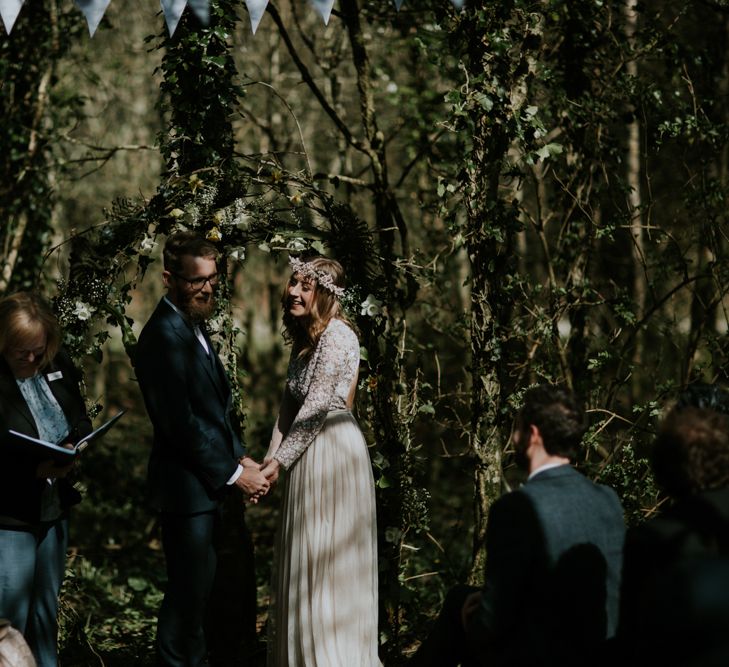 Woodland Wedding With A Botanical Greenhouse Reception // Image By Enchanted Brides Photography