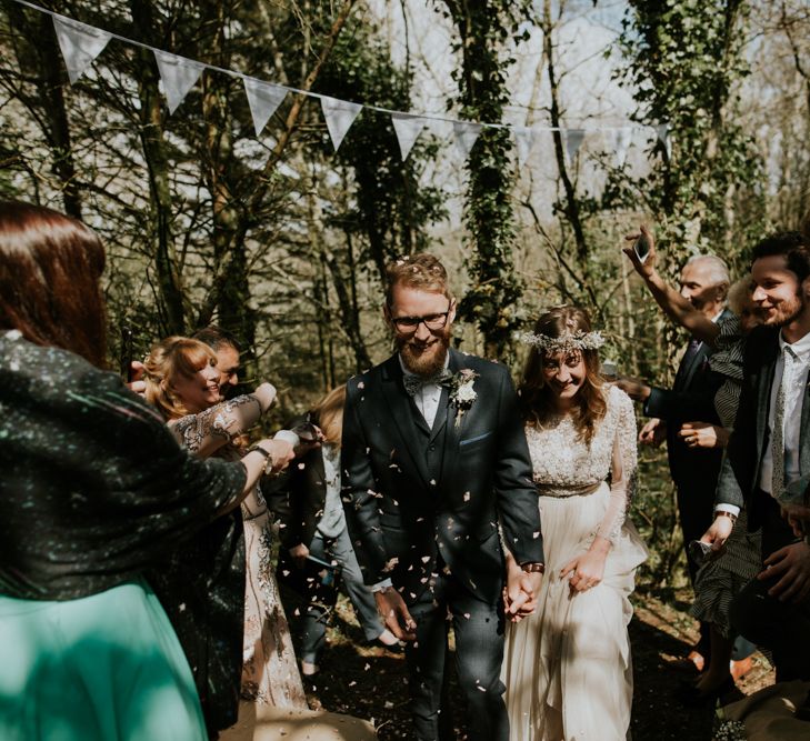 Woodland Wedding With A Botanical Greenhouse Reception // Image By Enchanted Brides Photography