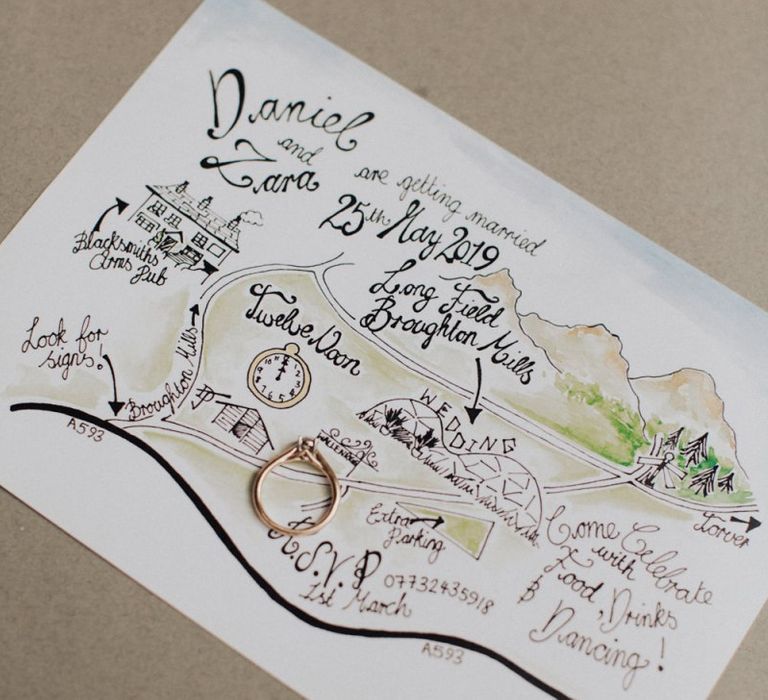 Hand Drawn Wedding Invitation