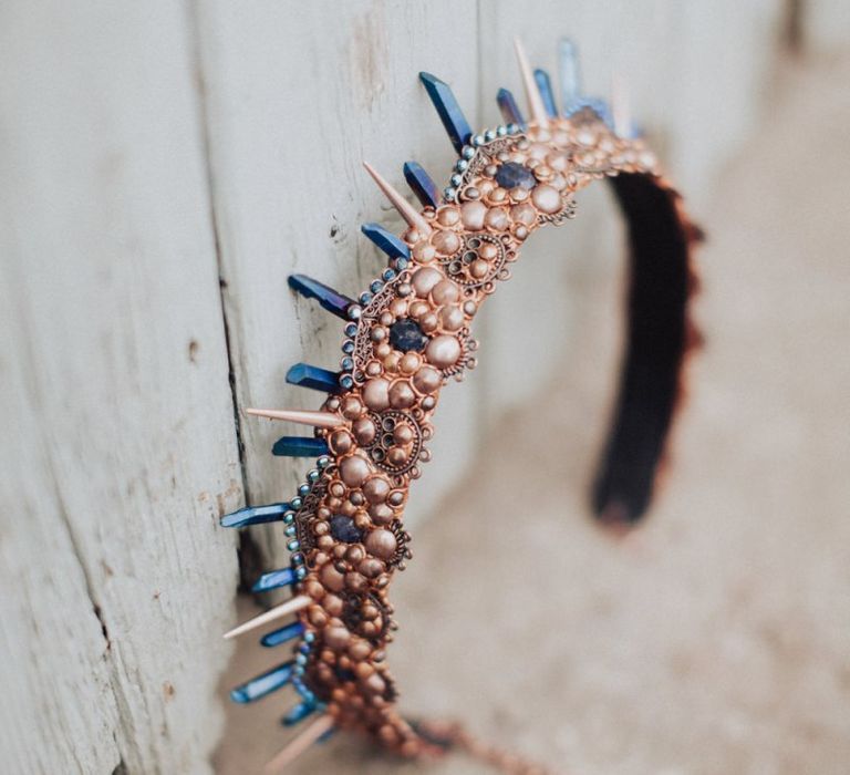 Blue and Gold Crown Headdress