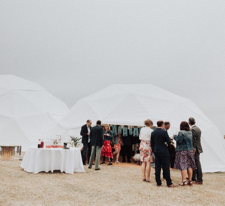 Bamboo Geodome Wedding Reception Venue at the Couples Family Home