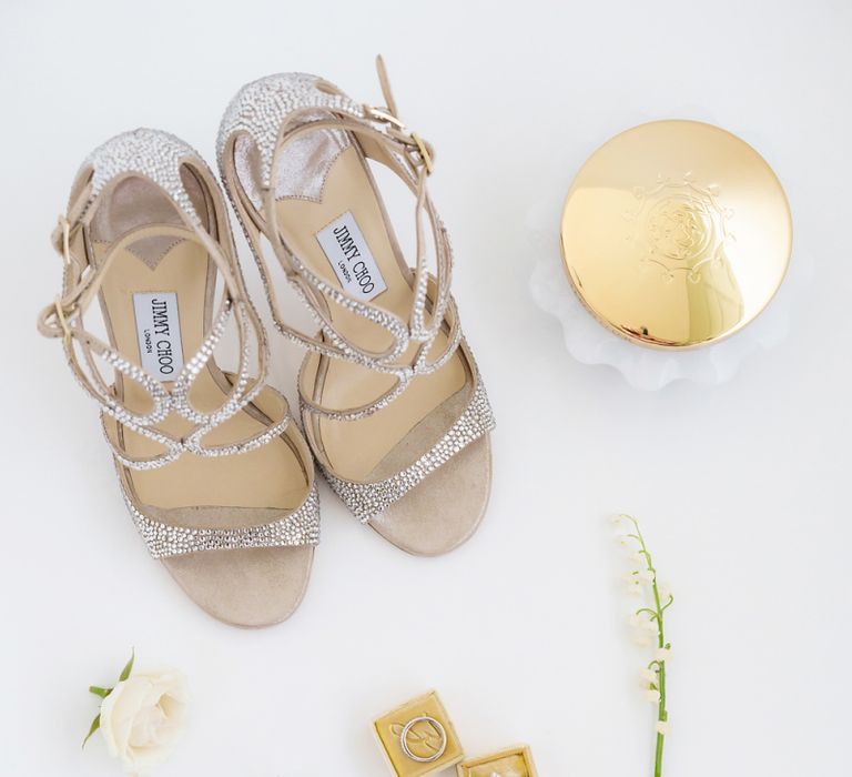 Jimmy Choo Bridal Shoes and Velvet Ring Box