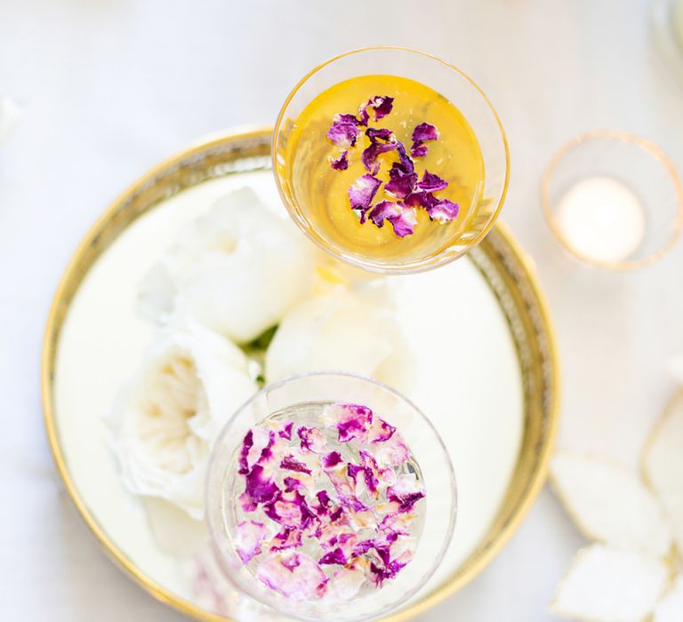 Cocktails with Edible Flowers