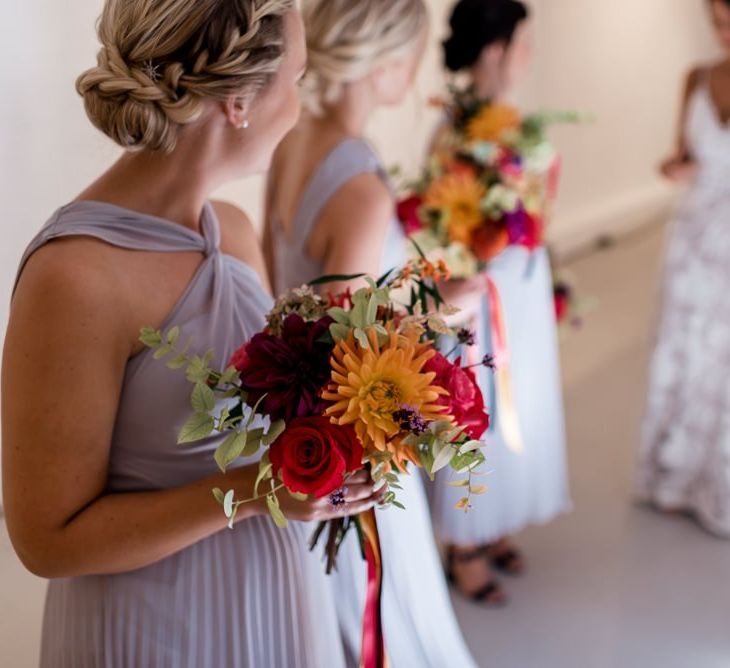 Colourful bridesmaid bouquet