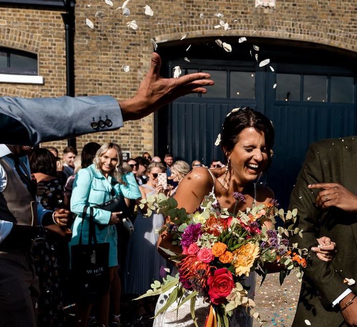 Confetti moment at Trinity Buoy Wharf