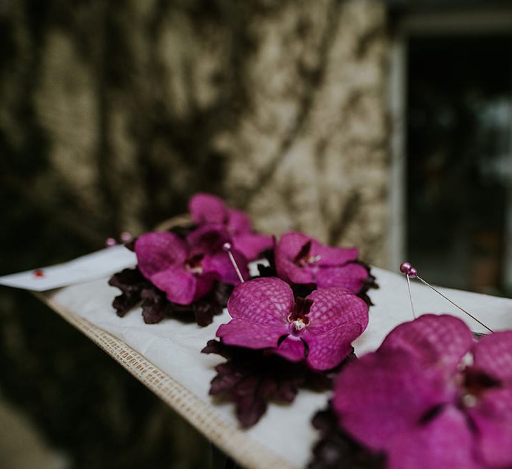 Flowers by Amanda Randell | Tropical Humanist Wedding Outside | Custom Enzoani Gown and Veil | Lucy Turnbull Photography