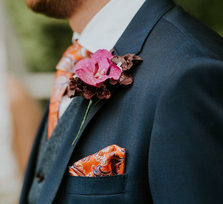 Flowers by Amanda Randell | Tropical Humanist Wedding Outside | Custom Enzoani Gown and Veil | Lucy Turnbull Photography