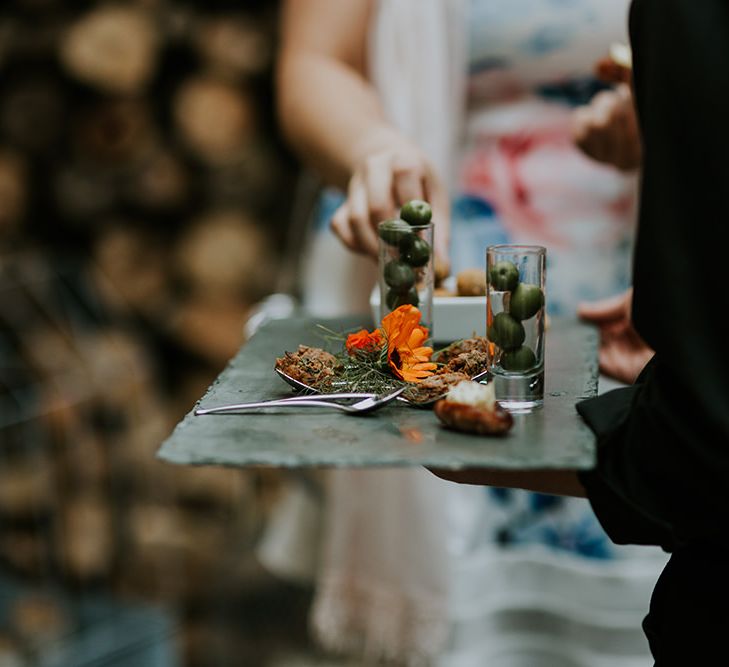 Tropical Humanist Wedding Outside | Custom Enzoani Gown and Veil | Lucy Turnbull Photography