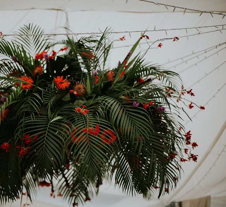 Flowers by Amanda Randell | Tropical Humanist Wedding Outside | Custom Enzoani Gown and Veil | Lucy Turnbull Photography