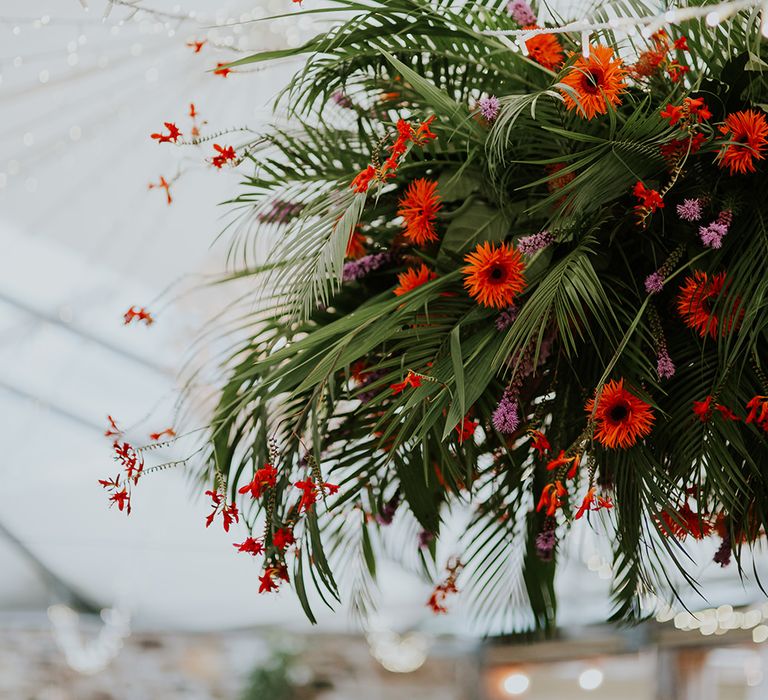 Flowers by Amanda Randell | Tropical Humanist Wedding Outside | Custom Enzoani Gown and Veil | Lucy Turnbull Photography