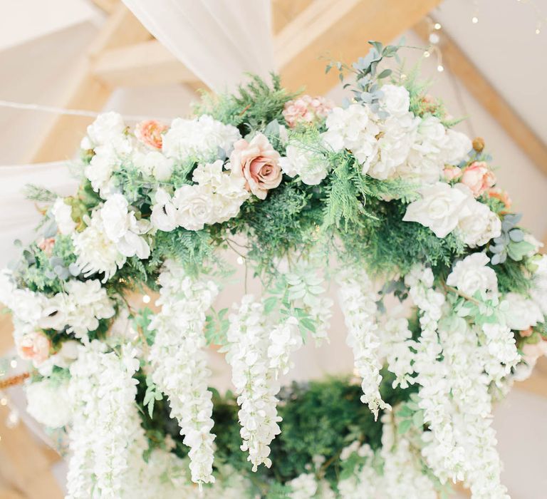 Hyde House Cotswolds Wedding With Coral Charm Peonies And Bridesmaids With Floral Hoop Bouquets Images From White Stag Wedding Photography Film Dan Dolan