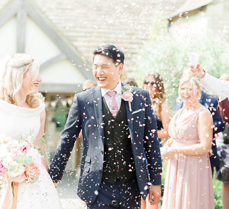 Hyde House Cotswolds Wedding With Coral Charm Peonies And Bridesmaids With Floral Hoop Bouquets Images From White Stag Wedding Photography Film Dan Dolan