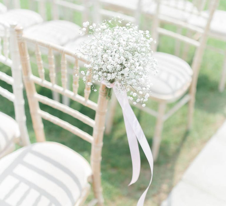 Gypsophila Chair Backs For Wedding