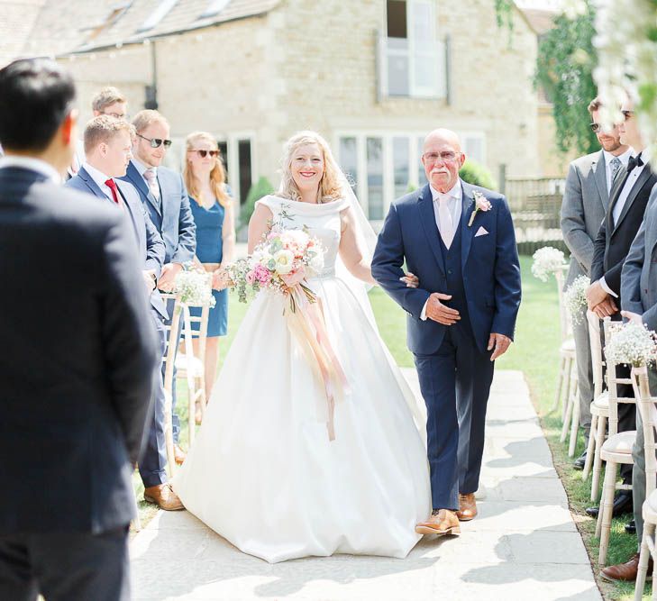 Hyde House Cotswolds Wedding With Coral Charm Peonies And Bridesmaids With Floral Hoop Bouquets Images From White Stag Wedding Photography Film Dan Dolan