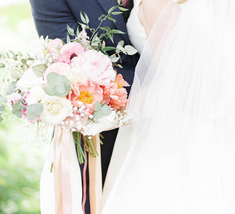 Coral Charm Peony Wedding Bouquet