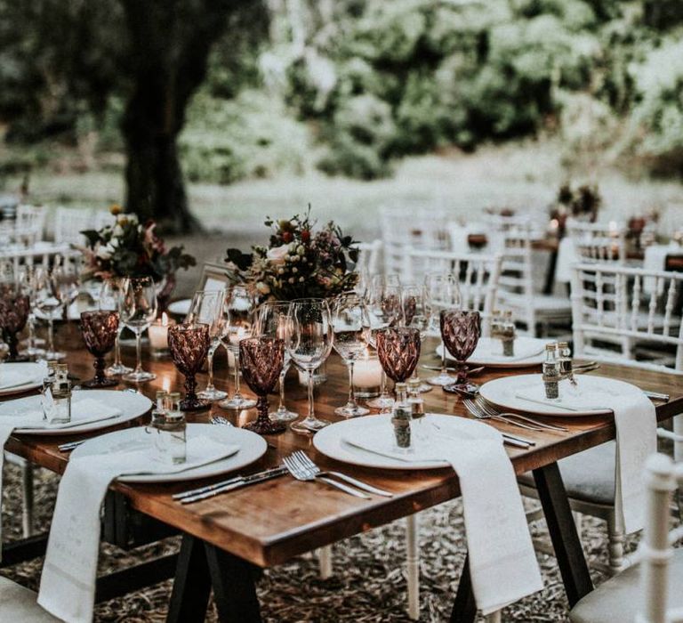 Olive grove wedding reception venue in Greece