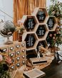 black wedding decor for bohemian wedding