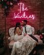 Pink personalised Neon wedding sign
