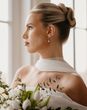 Pearl bridal drop earrings
