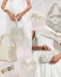 Collage edit of the best bridal bags and clutches for brides
