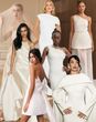 Collage edit of the best high street wedding dresses, including Six Stories, Odd Muse and more
