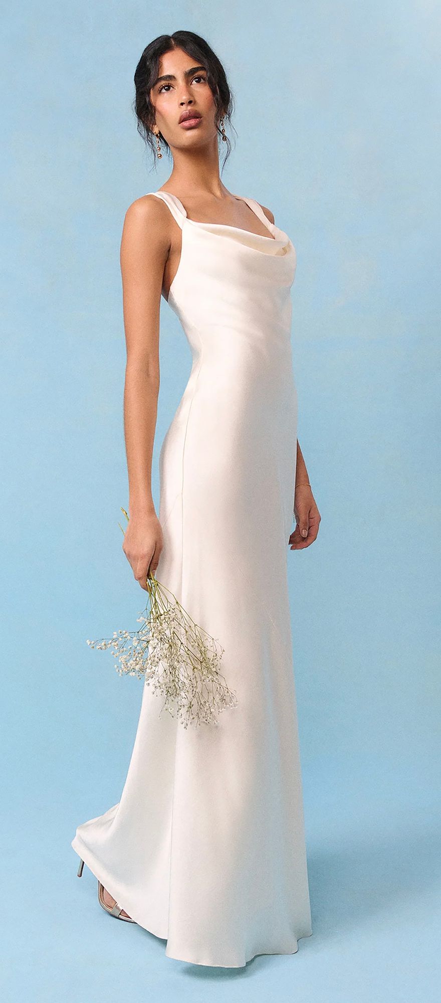 Satin slip registry office wedding dress from Nobody's Child