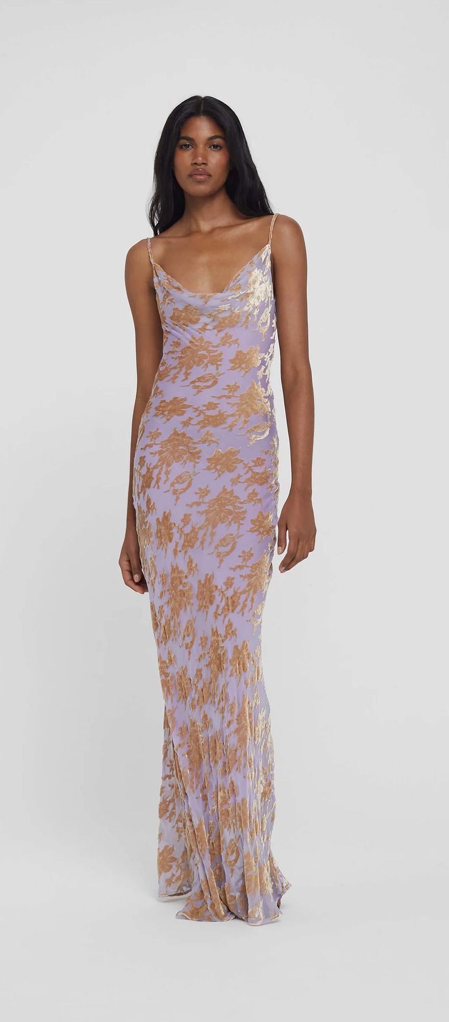 silk floral summer bridesmaid dress