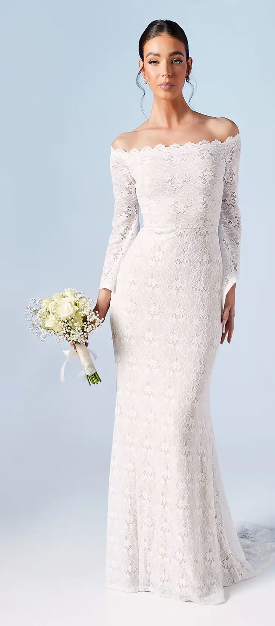 Hailey Bieber celebrity wedding dress dupe from Coast