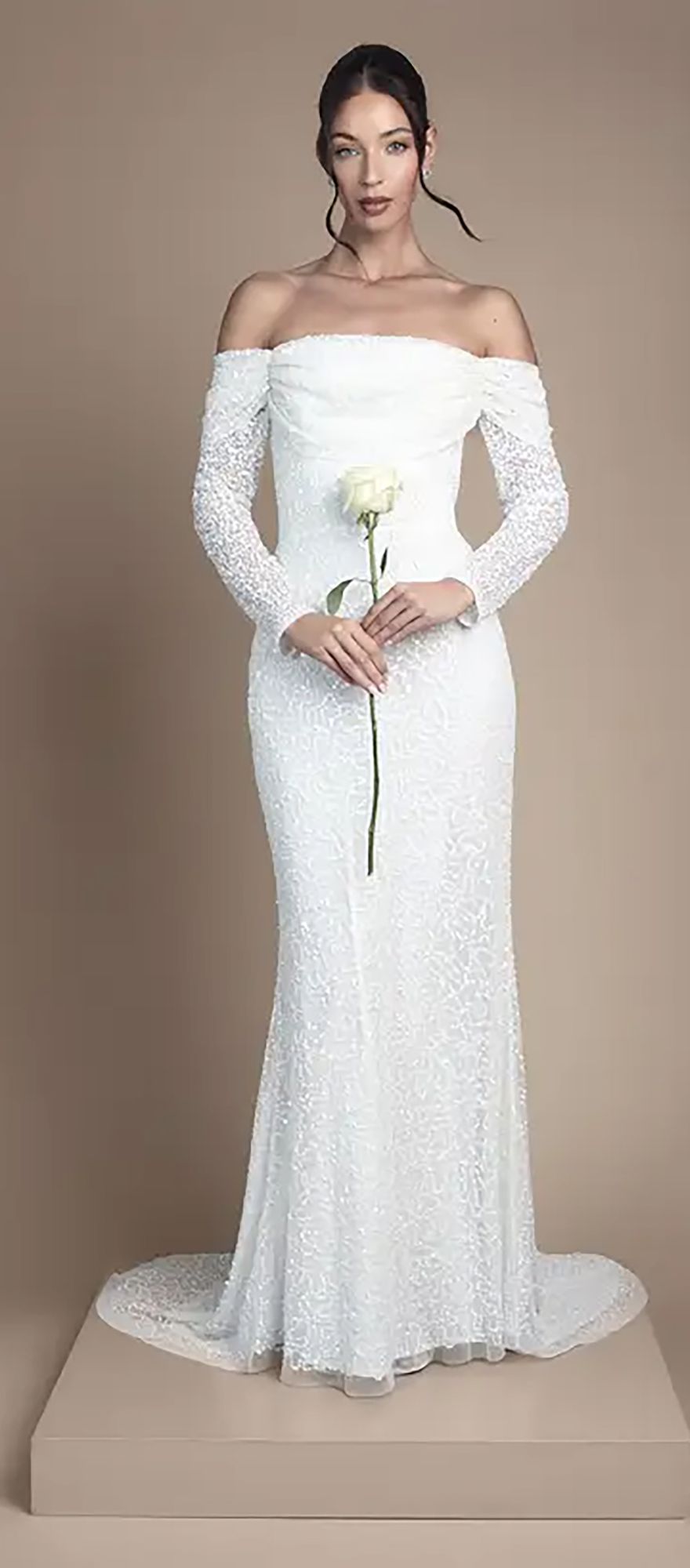 Alexandra Leclerc celebrity wedding dress dupe from Coast