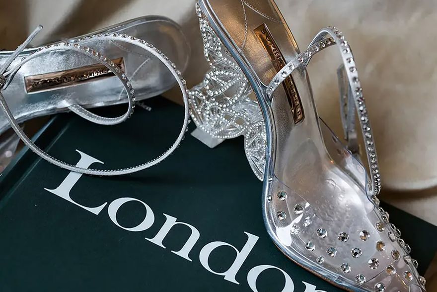 Sophia Webster silver statement designer wedding shoes