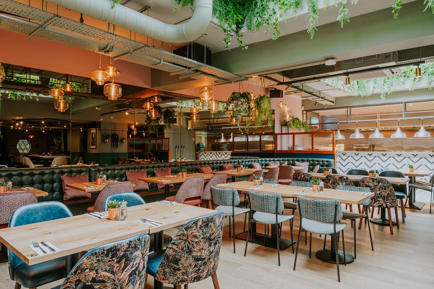 All Bar One restaurant interior in Brighton for bottomless brunch