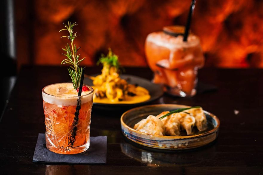 Asian inspired small plates and cocktails at the Aluna bottomless brunch in Birmingham