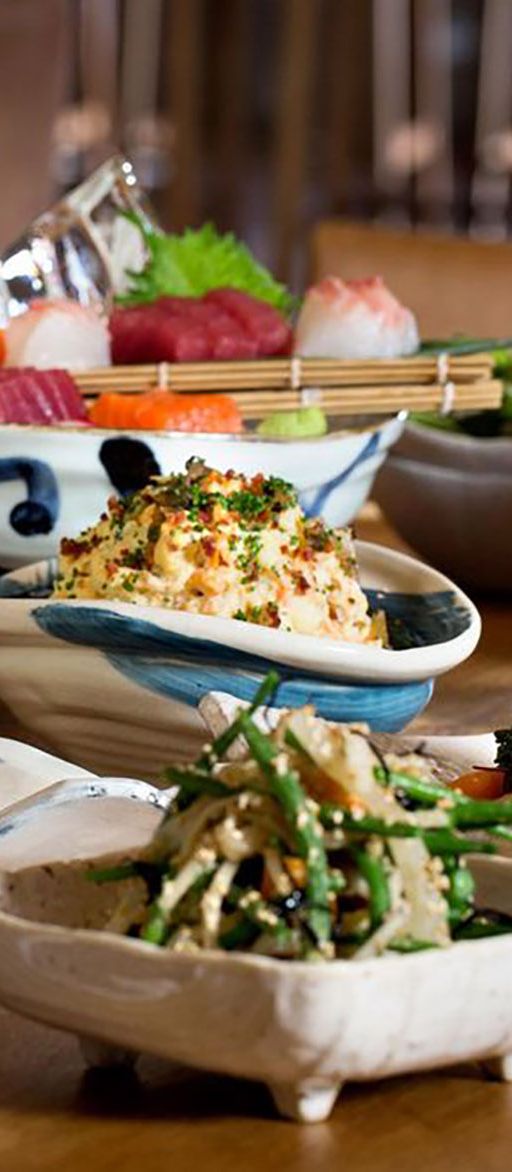 Sushi and Asian inspired bottomless brunch dishes at Roka in Canary Wharf