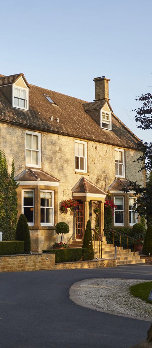 Building exterior of Dormy House Hotel, minimoon destination in the Cotswolds