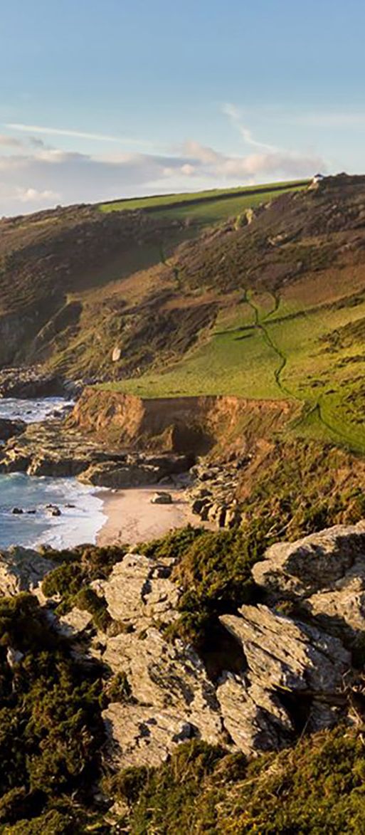 Views of sea and coastline at Gara Rock, minimoon destination in Devon
