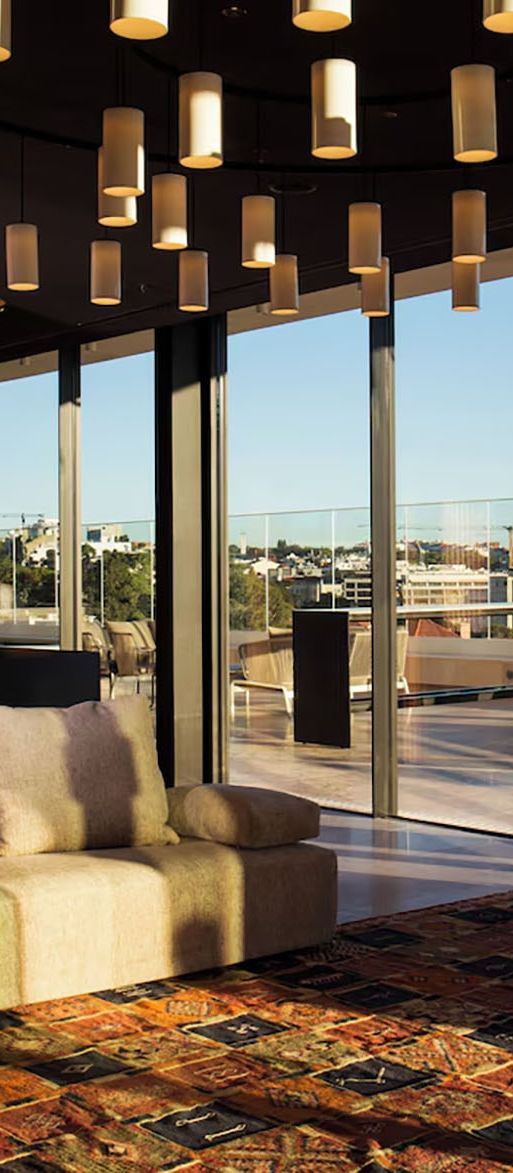 Design-led luxury minimoon hotel terrace in Lisbon