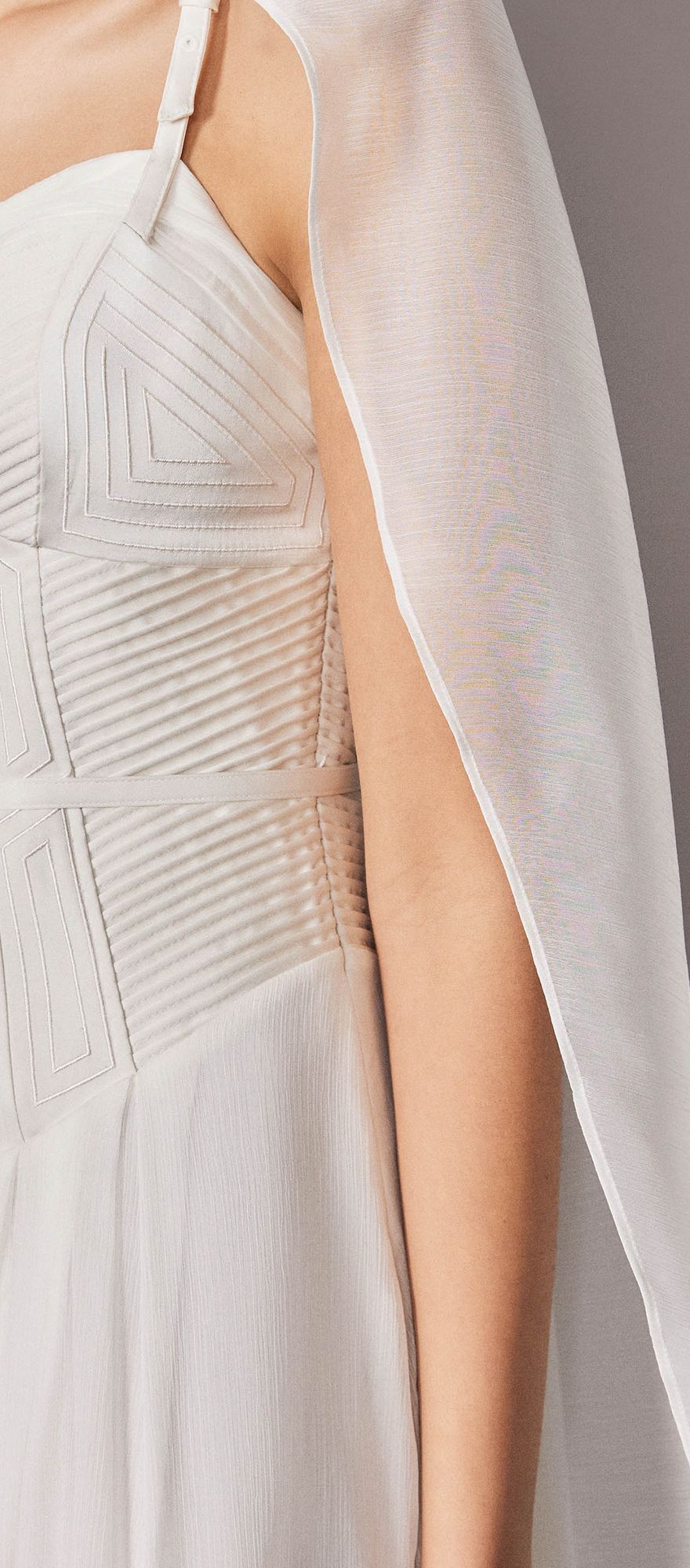 Corset wedding dress with cape detail from Karen Millen