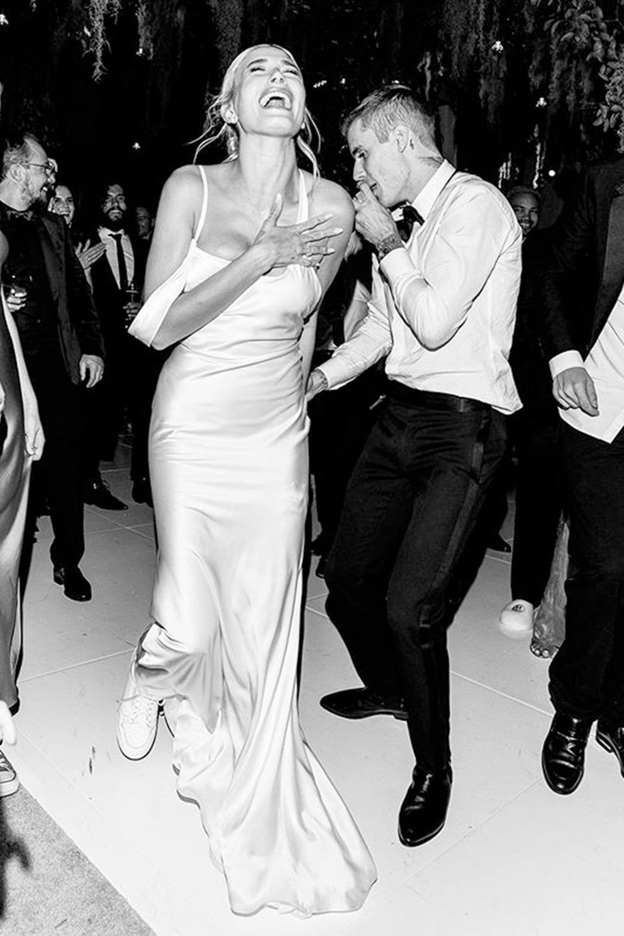 Hailey Bieber's Reception Dress
