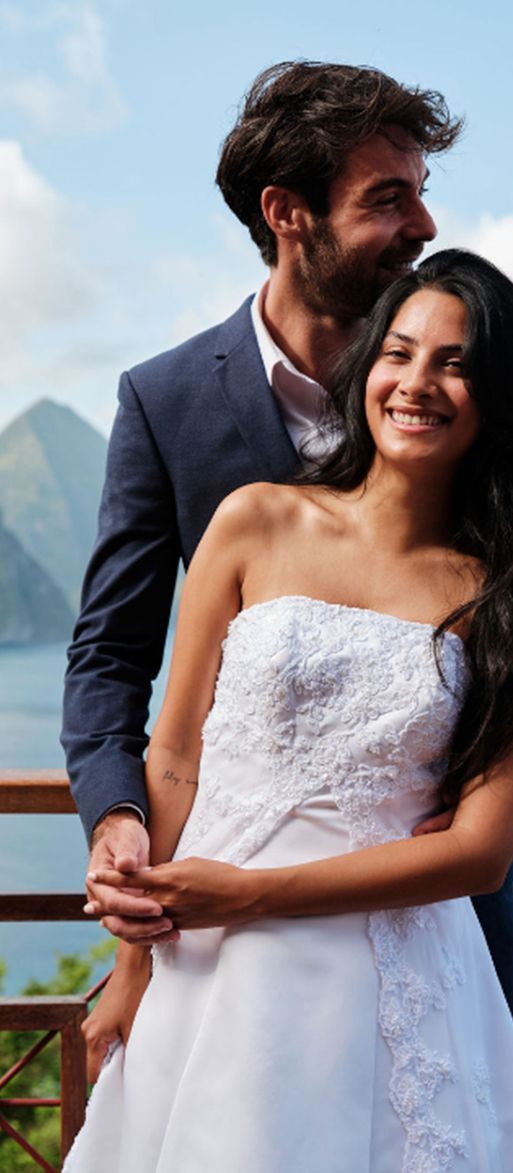 Saint Lucia married couple destination wedding Kenwood Travel