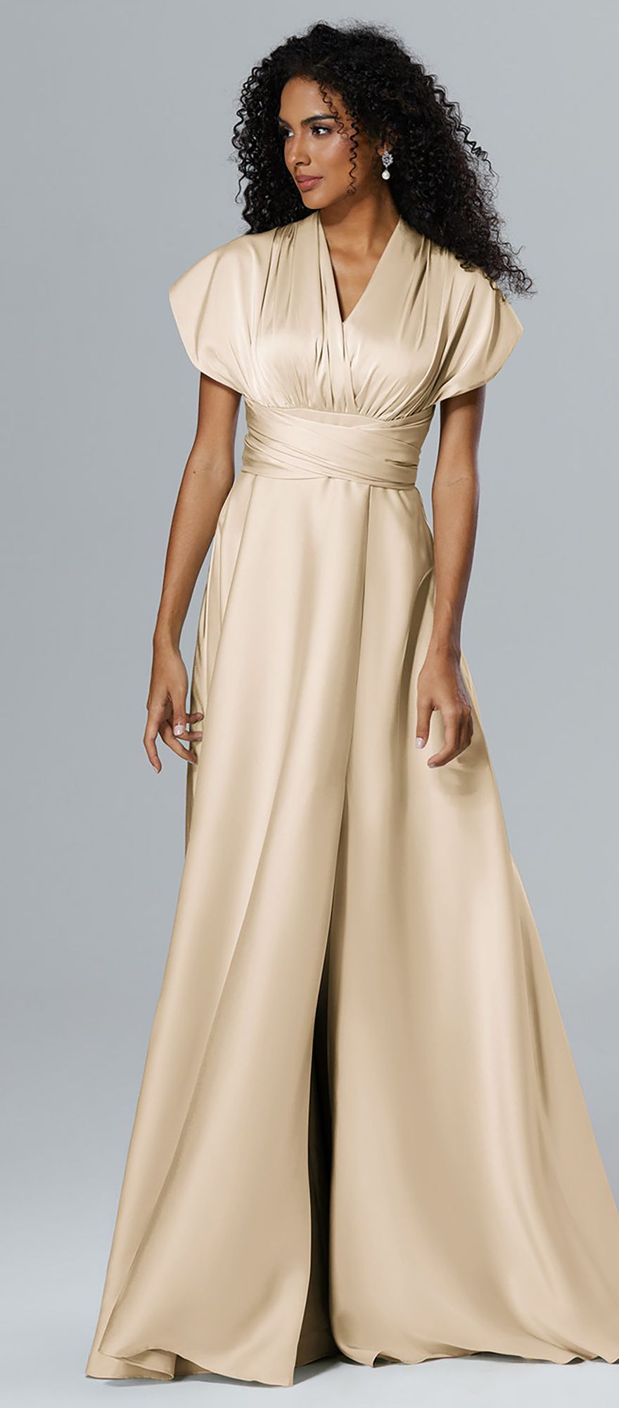 champagne multiway bridesmaid dress from aw bridal