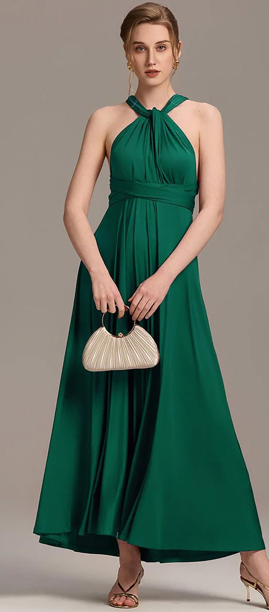 emerald green mistmatched bridesmaid dress from ever pretty