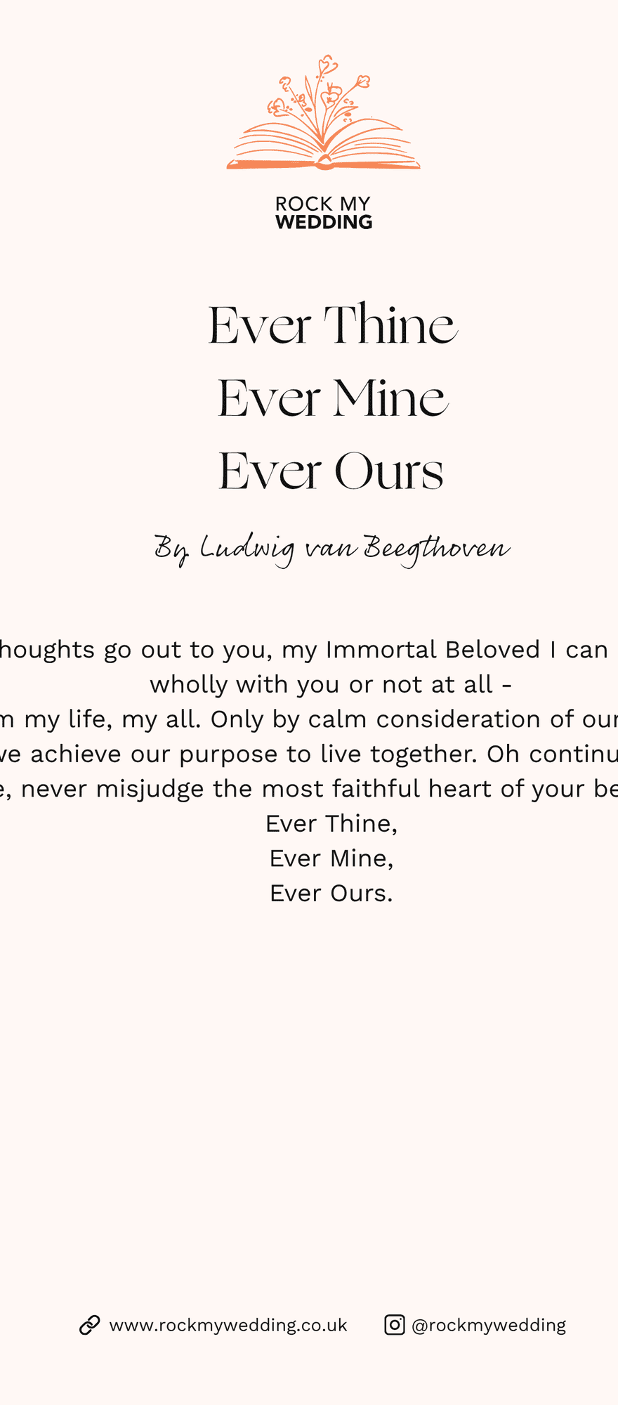 evert thine, ever mine, ever ours Beethoven