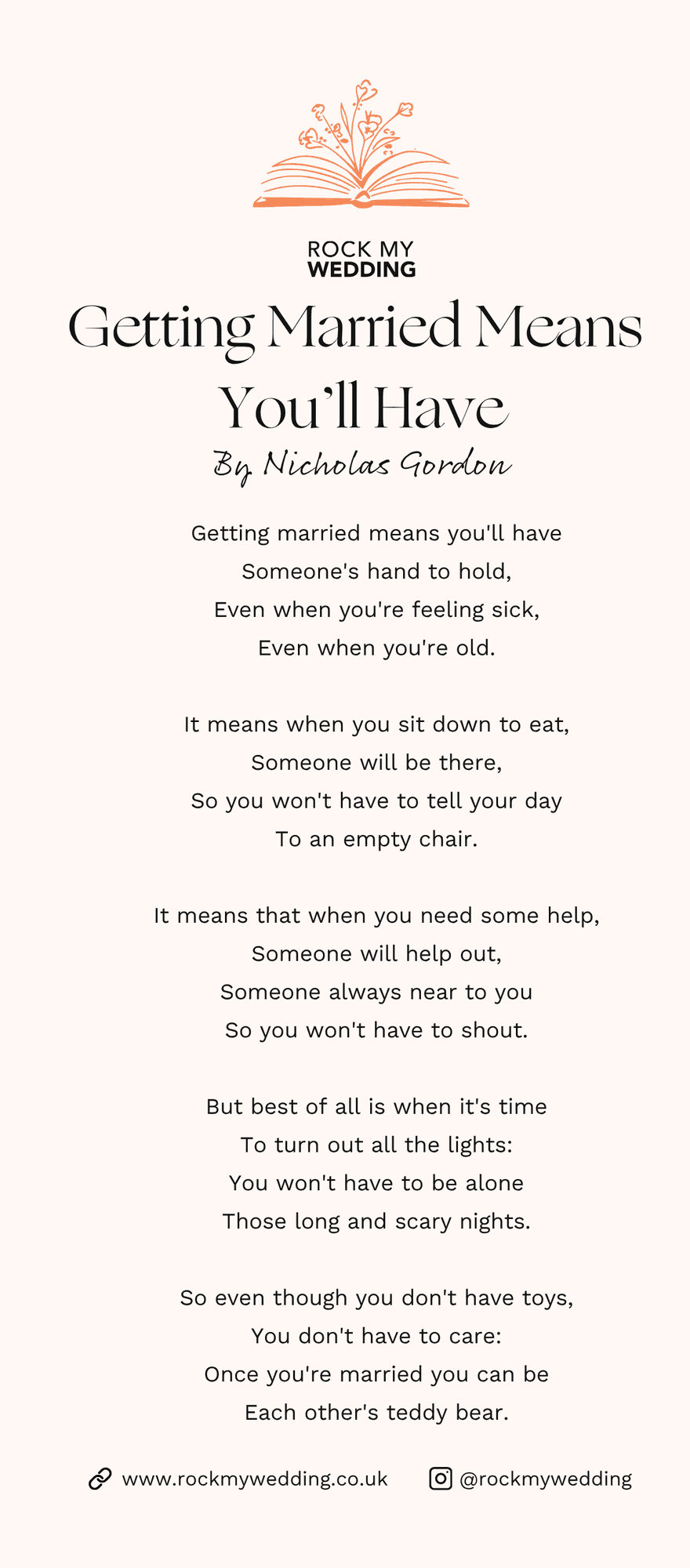getting married means you'll have Nicholas Gordon