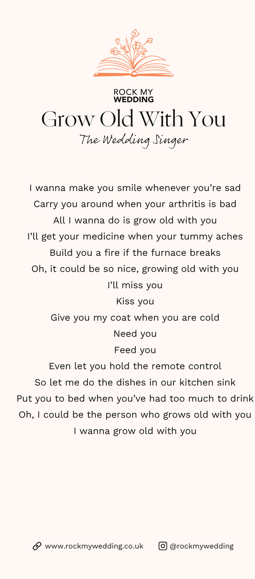 grow old with you The Wedding Singer