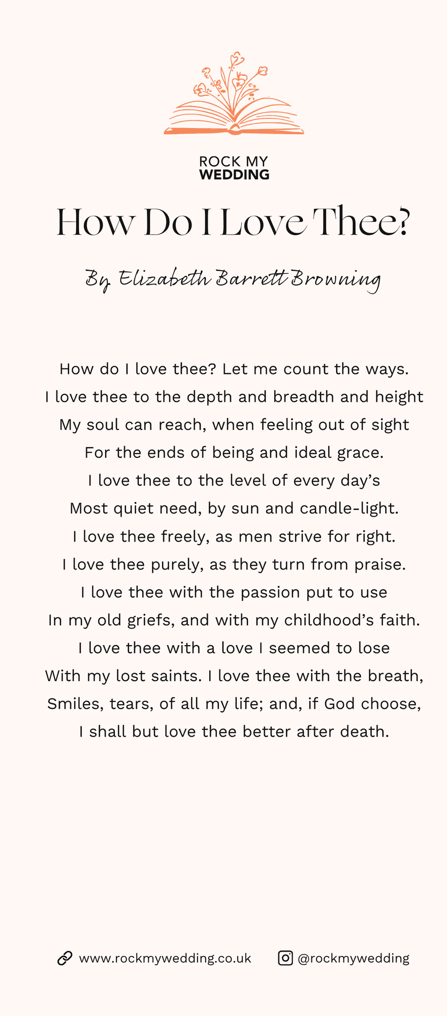 how do I love thee Elizabeth Barrett Browning