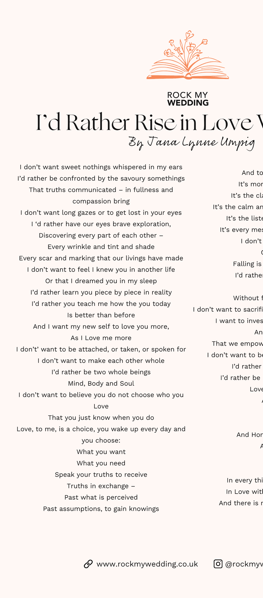 I'd rather rise in love with you Jana Lynne Umpig